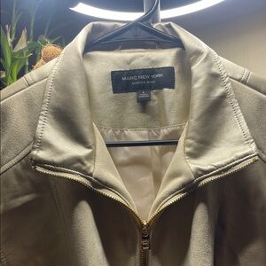 Marc New York Women's Light Beige Leather Jacket